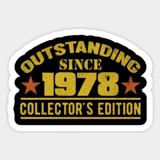 Outstanding Since 1978 Sticker